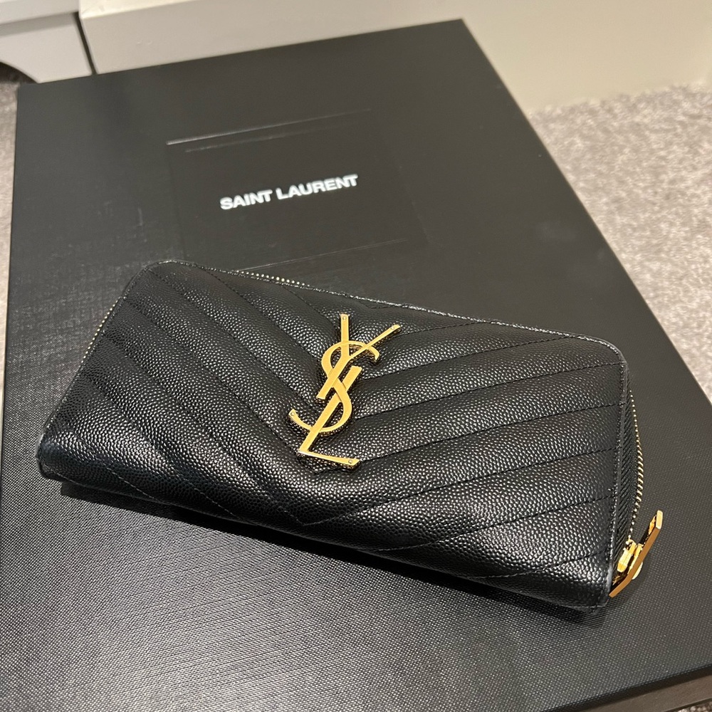 Yves Saint Laurent black wallet